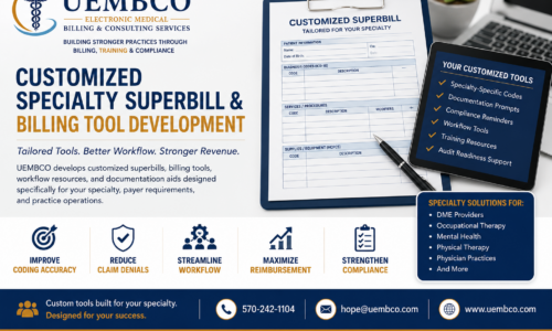 UEMBCO CUSTOMIZED SPECIALTY SUPERBILL & BILLING TOOL DEVELOPMENT
